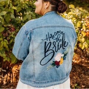 Light Blue Denim "Here Comes the Bride" Jean Jacket